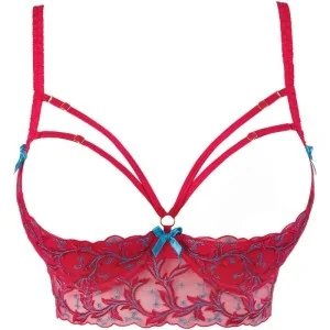 Bustier Rot mit Offenen Cups V-9671 von Axami