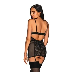 Basitta Chemise & Tanga Schwarz von Obsessive