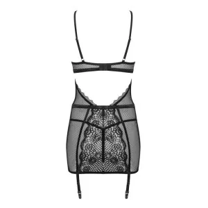 Basitta Chemise & Tanga Schwarz von Obsessive