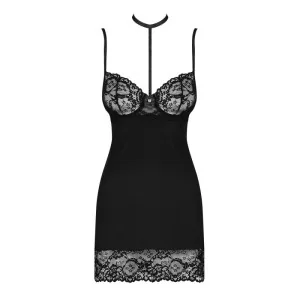 Raquelia Chemise & Tanga Schwarz von Obsessive