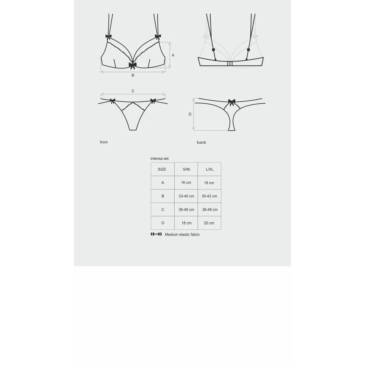 Intensa 2er Set schwarz von Obsessive kaufen | Fesselliebe