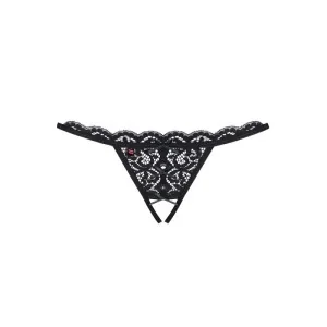 Offener Schritt Tanga Schwarz 831-Thc-1 von Obsessive