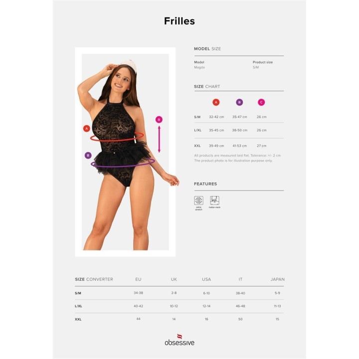 Frilles Kostüm Schwarz von Obsessive | Fesselliebe.de