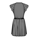 Romanesa Peignoir Schwarz von Obsessive | Fesselliebe.de