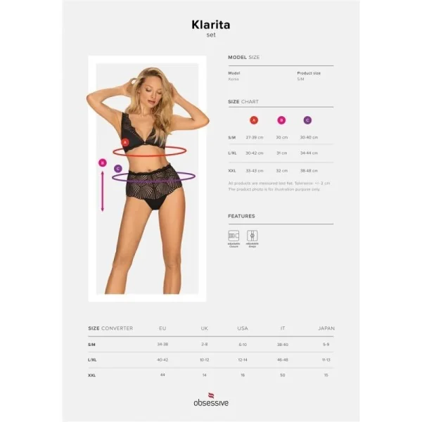 Klarita 2er Set schwarz von Obsessive kaufen | Fesselliebe