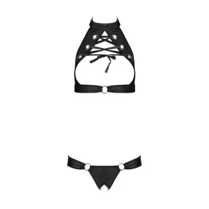 Malwia 2er Set mit offenem BH Schwarz von Passion-Exklusiv