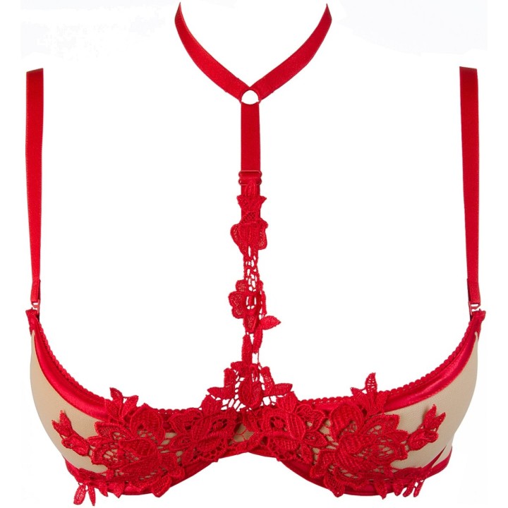 BH Rot mit Offenen Cups V-9651 von Axami | Fesselliebe.de