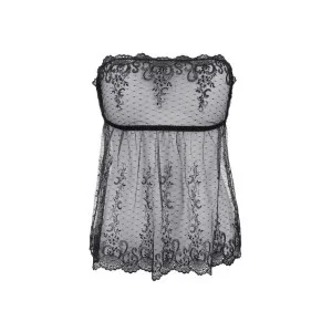Babydoll & String Schwarz V-9639 von Axami