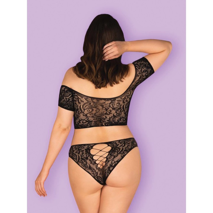 Inessita 2er Set Schwarz Size Plus von Obsessive | Fesselliebe.de