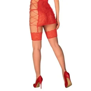 Rotiosa Strümpfen Rot von Obsessive