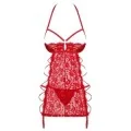 Rotiosa Chemise & Tanga Rot von Obsessive
