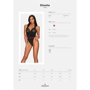 Elisetta Body Schwarz von Obsessive