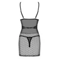 Bowessa Chemise & Tanga Schwarz von Obsessive