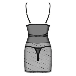 Bowessa Chemise & Tanga Schwarz von Obsessive