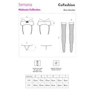 Semana Strumpfgürtel Schwarz von Cofashion Lingerie