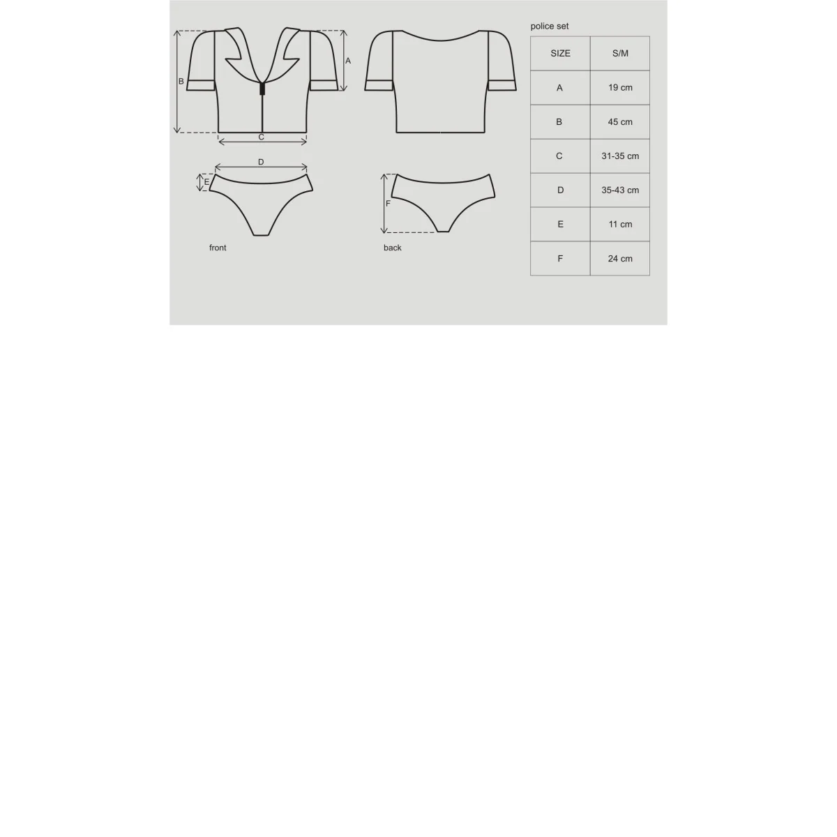 Police 5er Set schwarz von Obsessive kaufen | Fesselliebe