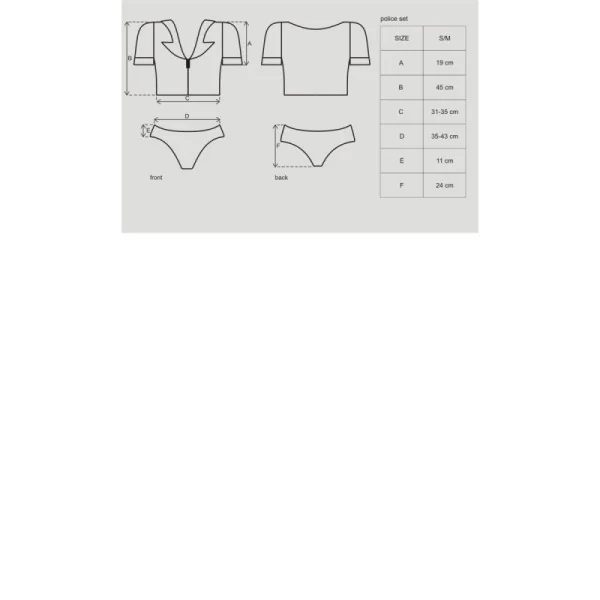 Police 5er Set schwarz von Obsessive kaufen | Fesselliebe