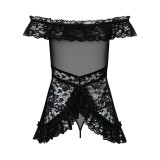 Flores Chemise & Tanga Schwarz von Obsessive | Fesselliebe.de