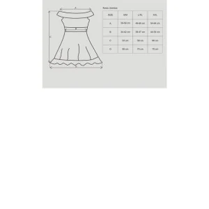 Flores Chemise & Tanga Schwarz von Obsessive