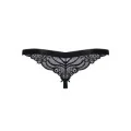 Offener Schritt Tanga Schwarz 828-Thc-1 von Obsessive