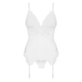 Korsett & Tanga Weiss 810-Cor-2 von Obsessive