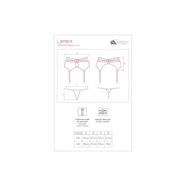 Lamara Strumpfgürtel Schwarz von Cofashion Lingerie | Fesselliebe.de