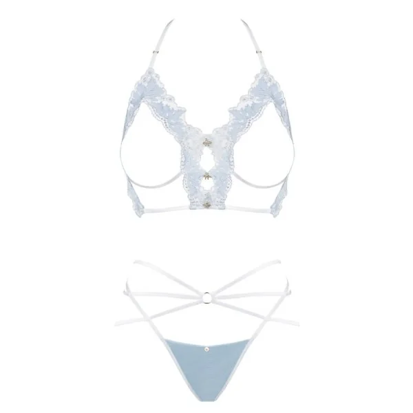 Deilana 2er Set blau mit offenen Cups von Obsessive kaufen | Fesselliebe