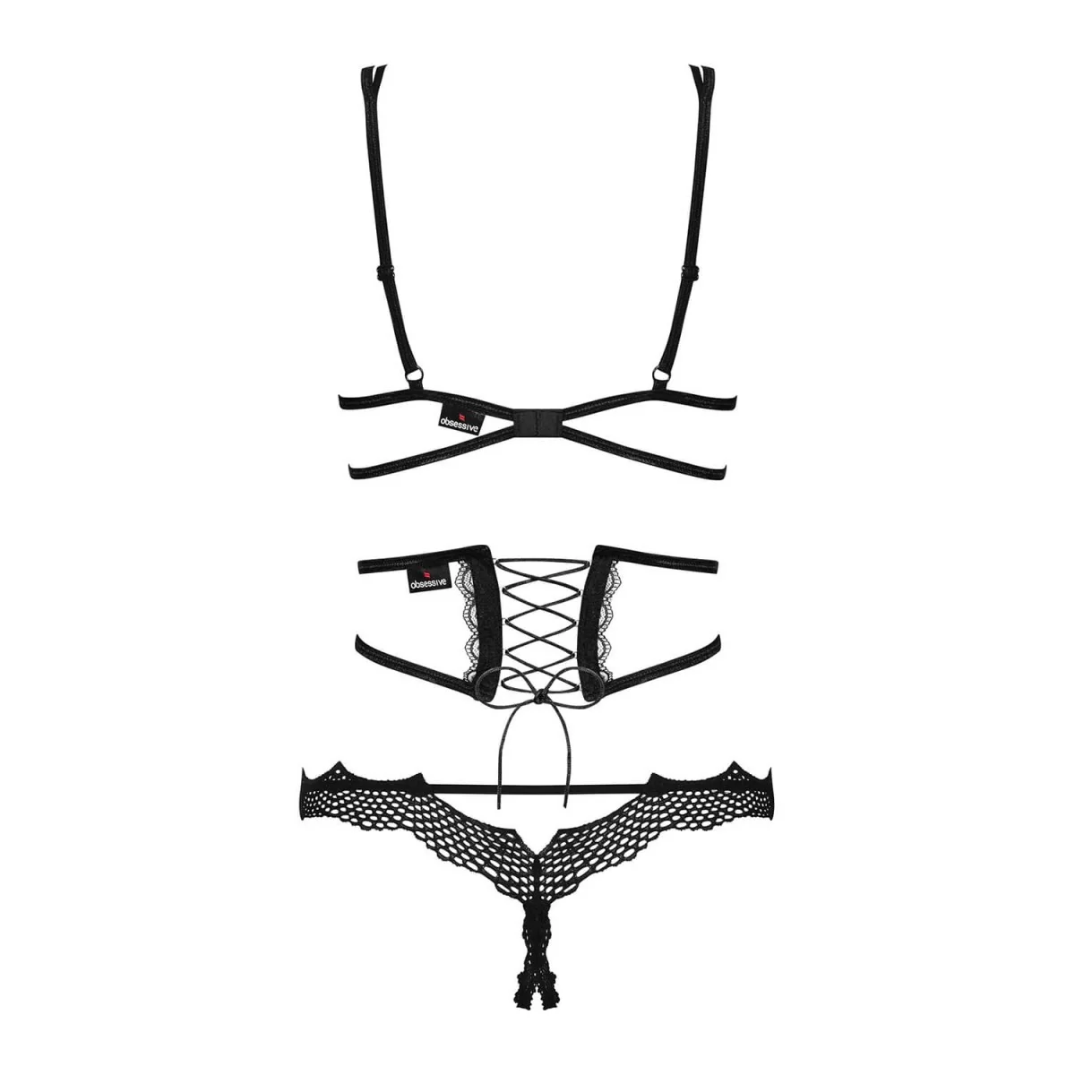 Bravelle 3er Set schwarz von Obsessive kaufen | Fesselliebe