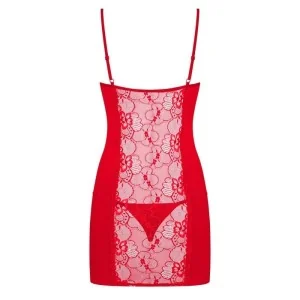 Heartina Chemise & Tanga Rot von Obsessive