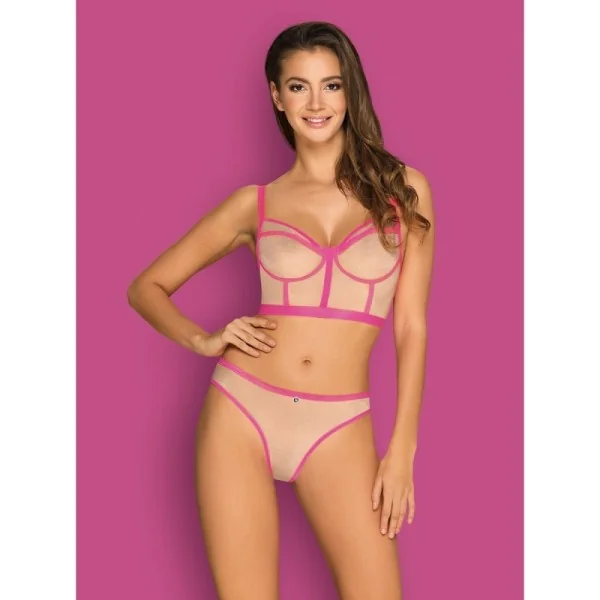 Nudelia Top & Höschen Pink von Obsessive | Fesselliebe.de