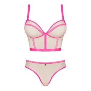 Nudelia Top & Höschen Pink von Obsessive