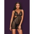Millagro Chemise & Tanga Schwarz von Obsessive