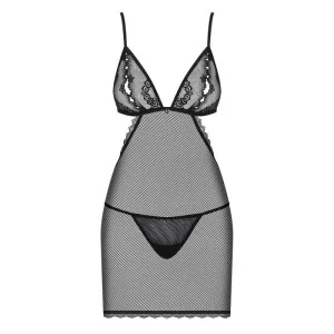 Millagro Chemise & Tanga Schwarz von Obsessive