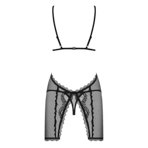 Millagro Chemise & Tanga Schwarz von Obsessive