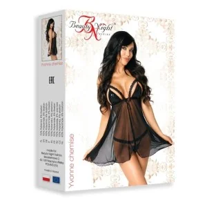 Yvonne Chemise & Tanga Schwarz von Beauty Night Fashion