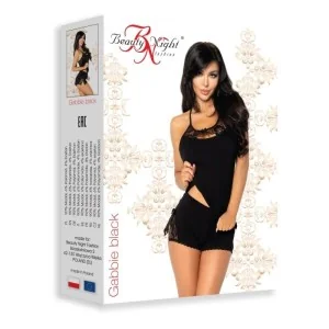 Gabbie Top & Shorts Schwarz von Beauty Night Fashion