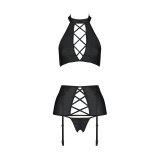 Nancy 3er Set Schwarz von Passion-Exklusiv | Fesselliebe.de