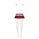 Schooly 5er Kostüm Weiss-Rot von Obsessive | Fesselliebe.de