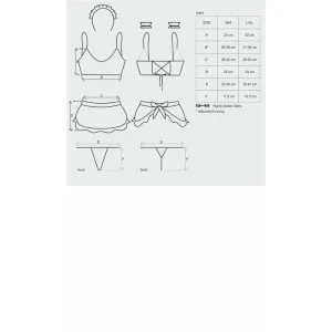 Maid 5er Kostüm Schwarz-Weiss von Obsessive