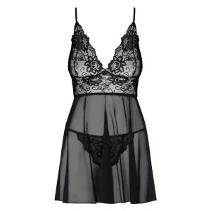 Idillia Babydoll & Tanga Schwarz von Obsessive