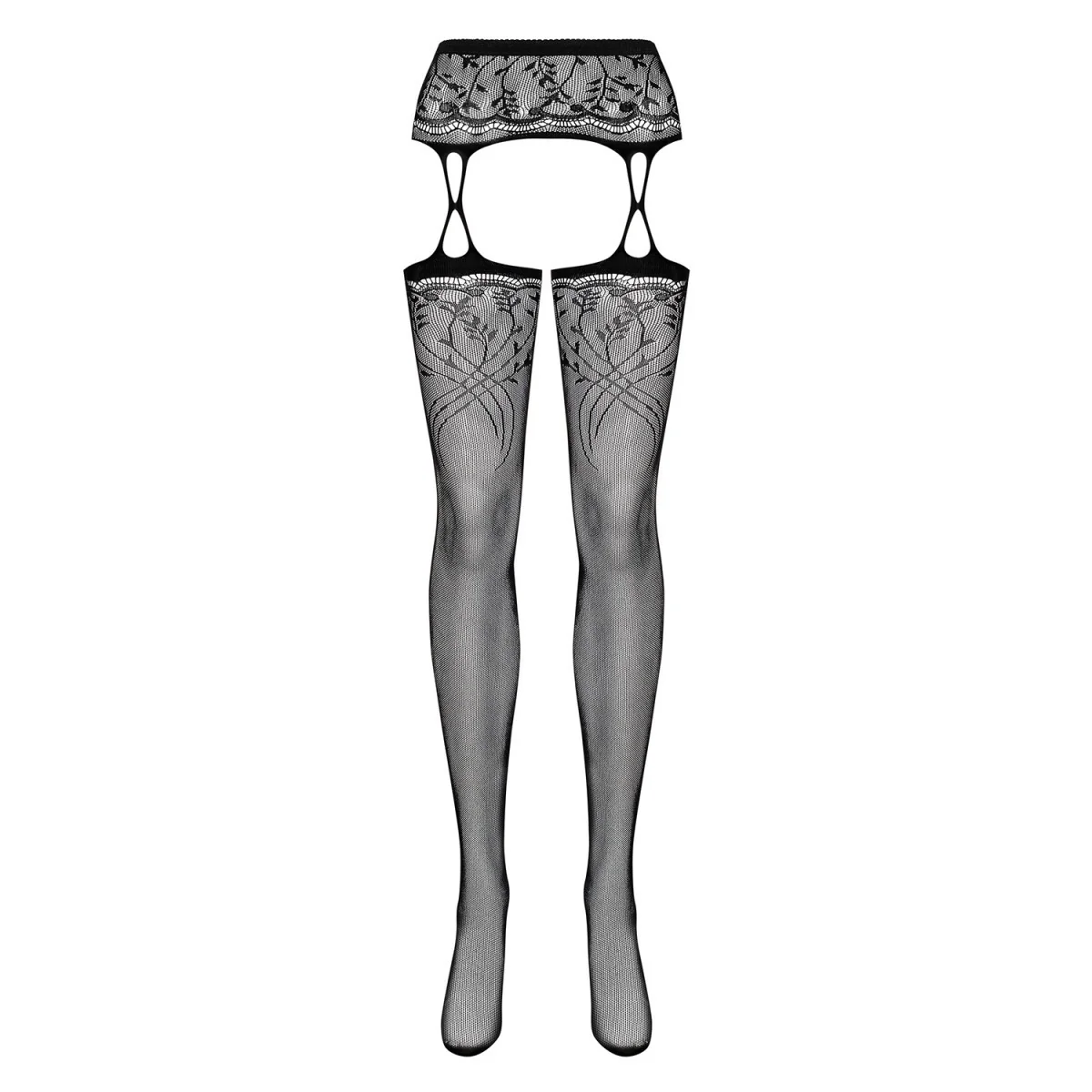 Garter Strümpfen S206 schwarz von Obsessive kaufen | Fesselliebe