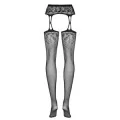 Garter Strümpfen S206 Schwarz von Obsessive