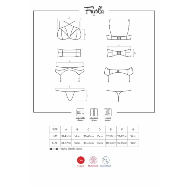 Frivolla 4er Set schwarz von Obsessive kaufen | Fesselliebe