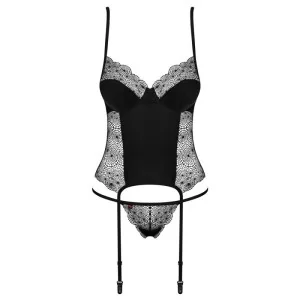 Sharlotte Korsett & Tanga Schwarz von Obsessive