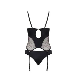 Lagerta Korsett & Tanga Schwarz von Casmir