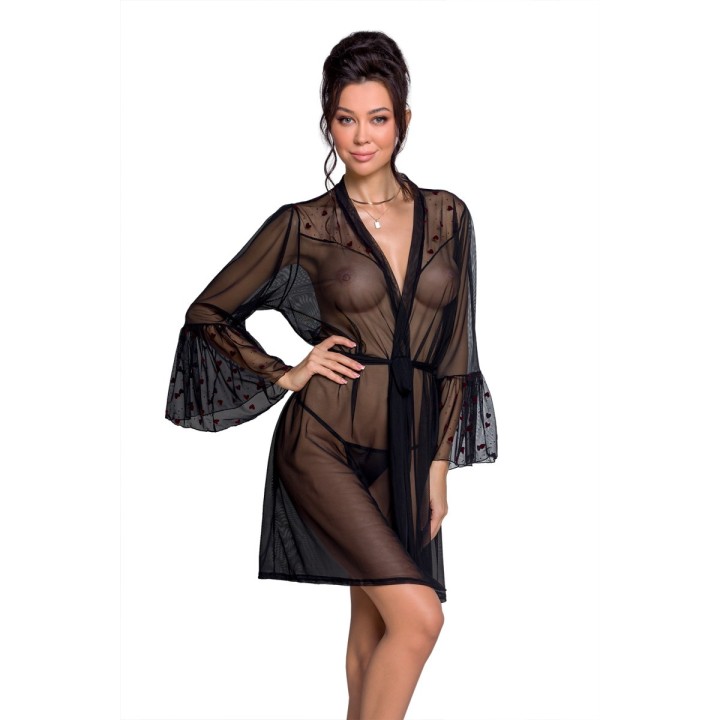 Lovelia Peignoir Schwarz von Passion-Exklusiv | Fesselliebe.de