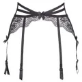 Plus Size Strumpfgürtel Schwarz V-8692 von Axami Size Plus