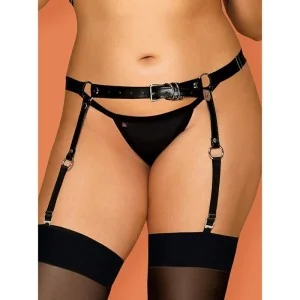 Harness Strumpfgürtel Schwarz Size Plus A756 von Obsessive
