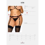 Harness Strumpfgürtel Schwarz Size Plus A756 von Obsessive | Fesselliebe.de