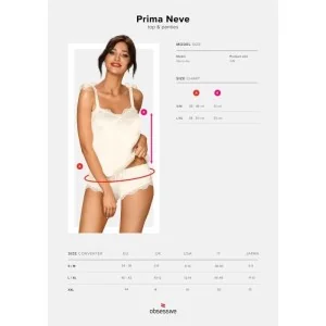 Prima Neve Top & Panty Weiss von Obsessive